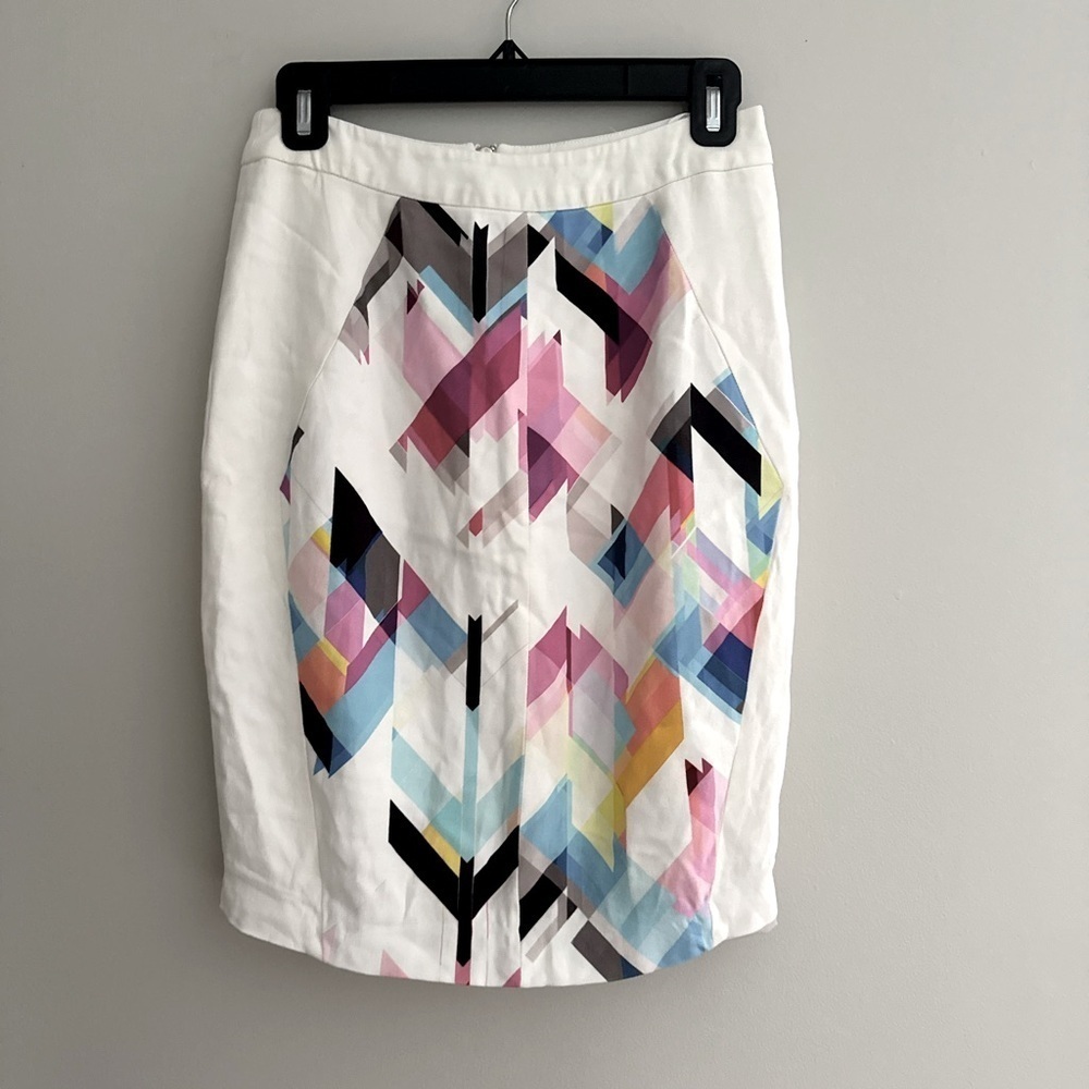 ANTHROPOLOGIE SUBOO GEOMETRIC PATTERN SKIRT SIZE 4